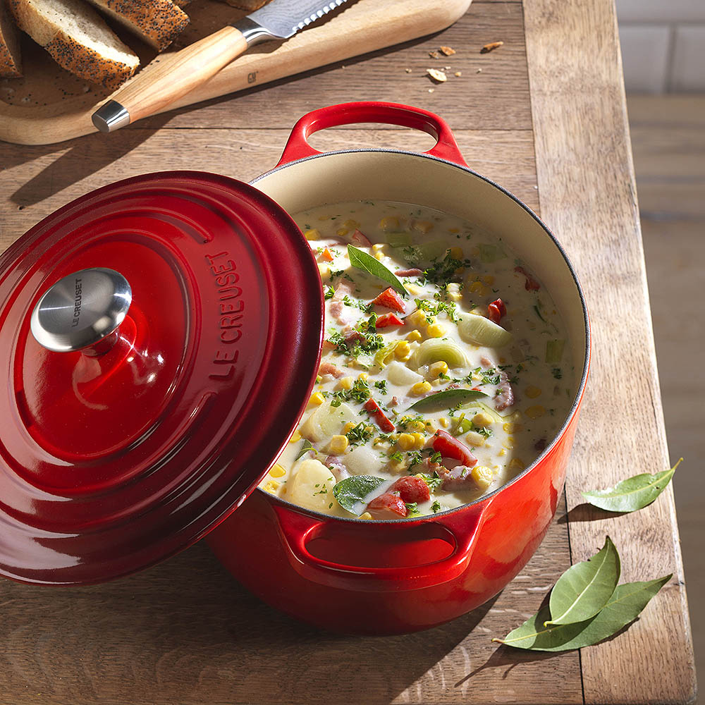 Le Creuset Signature Gjutjärnsgryta oval 31 cm 6,3 L Cerise