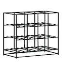 Hylla i järn 20x41x35 cm svart