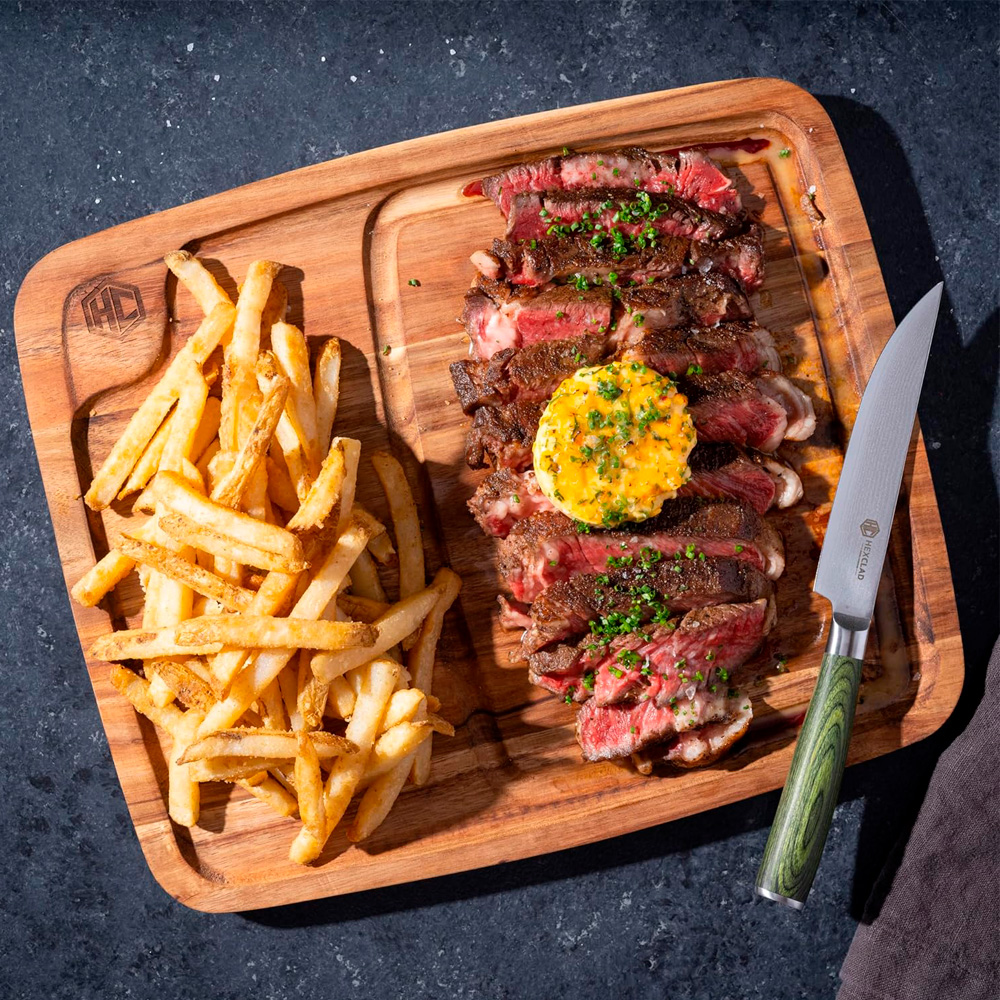 Hexclad Hybrid Bistecca skjærebrett 4 stk akasietre