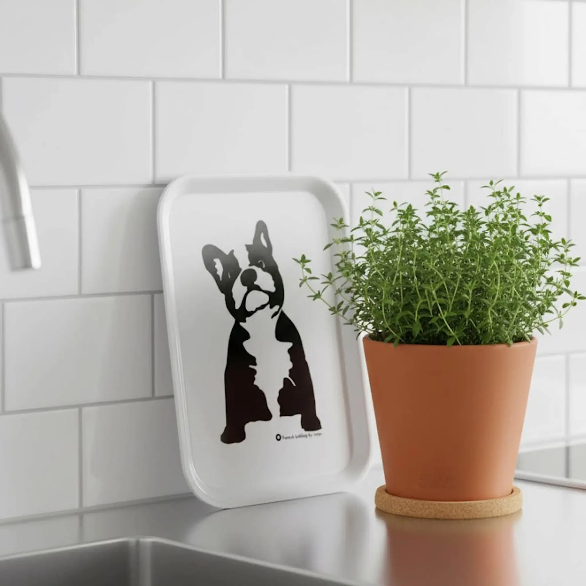 Rotor Design Buster serveringsbricka 27x20 cm vit/svart