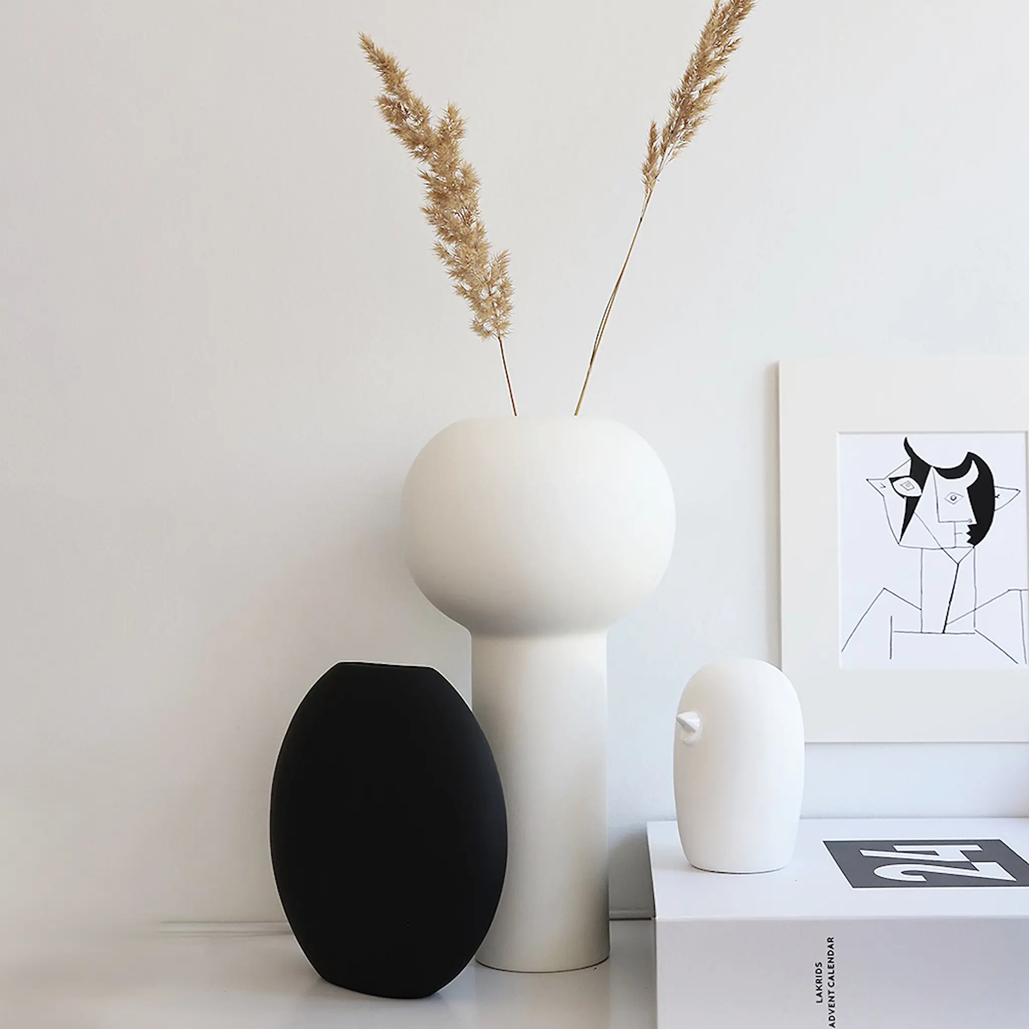 Cooee Pillar Vas 32 cm Vit