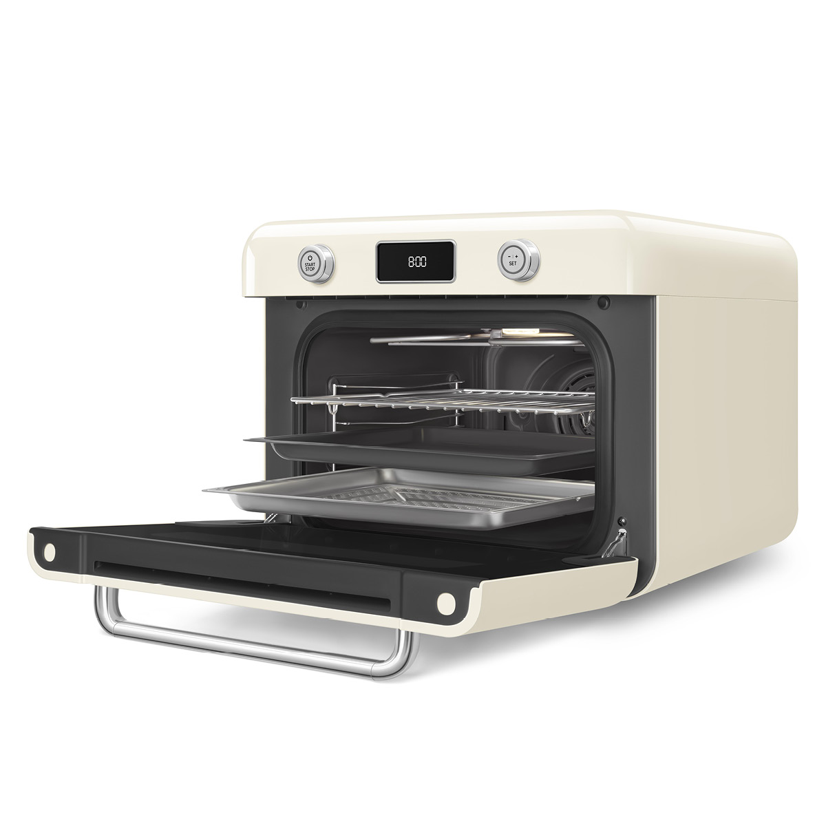 Smeg Frittstående dampovn COF01 krem