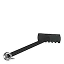 Askskrapa med blåsrör 50,5 cm svart/stål