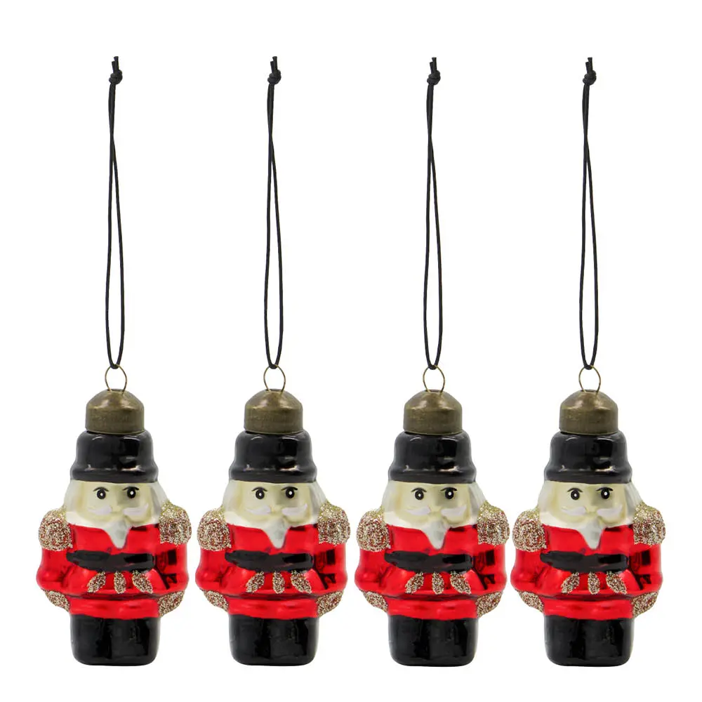 Tino julepynt 4 stk rød