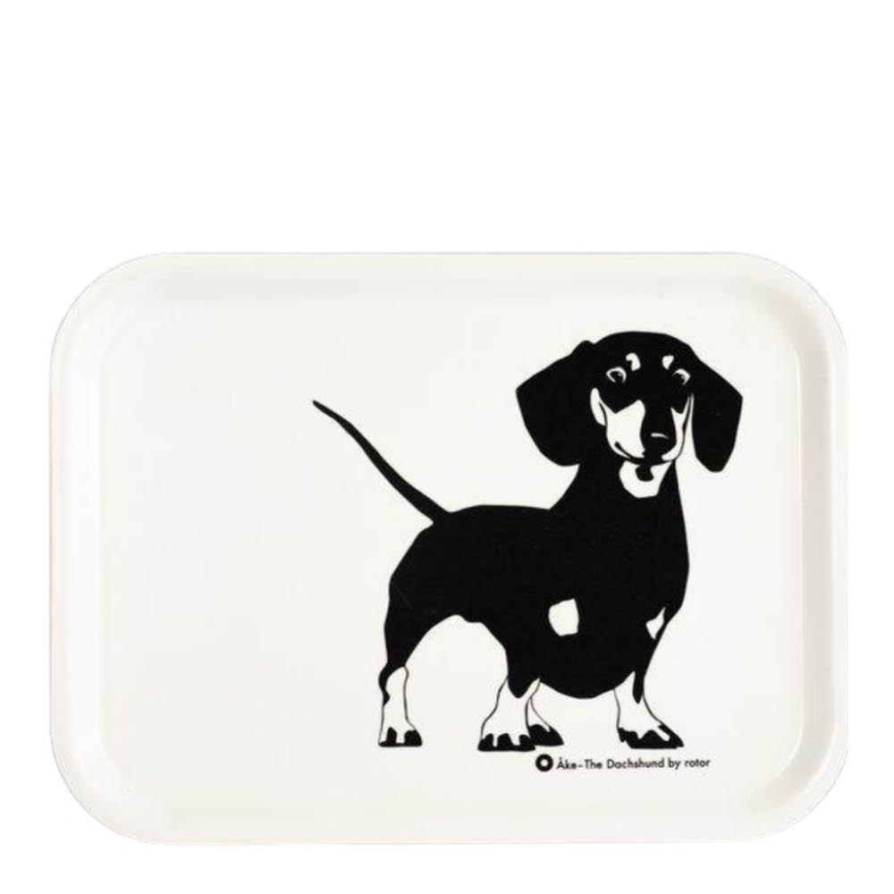 Rotor Design Åke serveringsbricka 20x27 cm svart/vit