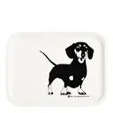 Åke serveringsbricka 20x27 cm svart/vit