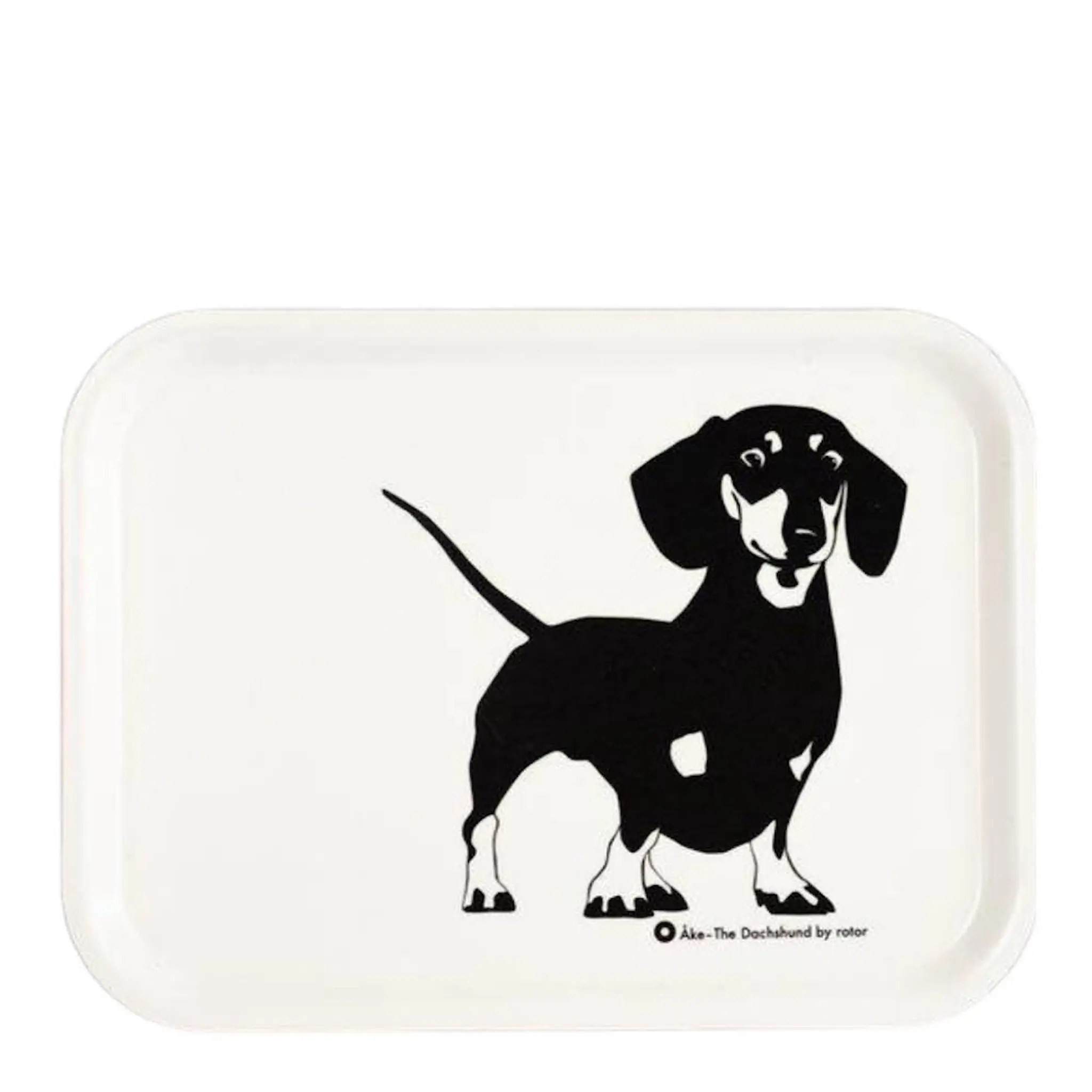 Rotor Design Åke serveringsbricka 20x27 cm svart/vit