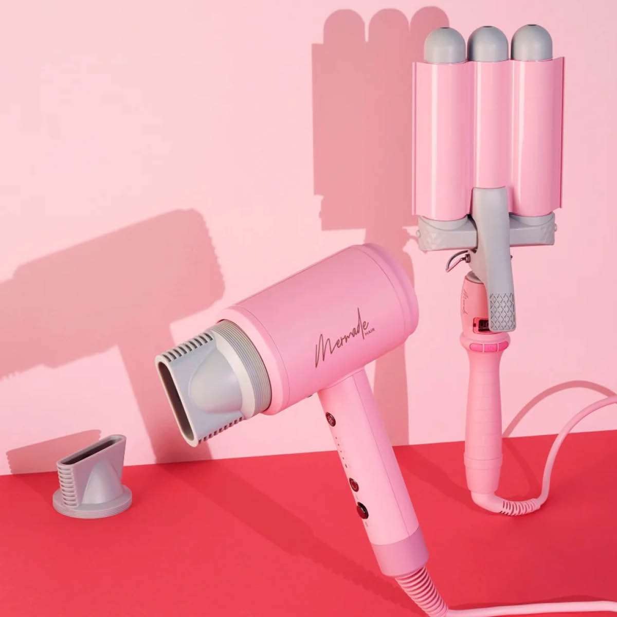 Mermade Hårføner 28x14 cm rosa