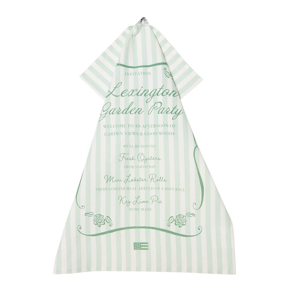 Lexington Garden Party kökshandduk 50x70 cm grön/vit