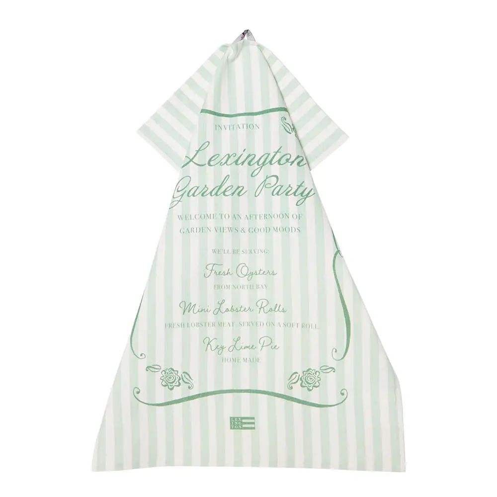 Garden party kjøkkenhåndkle 50x70 cm grønn/hvit
