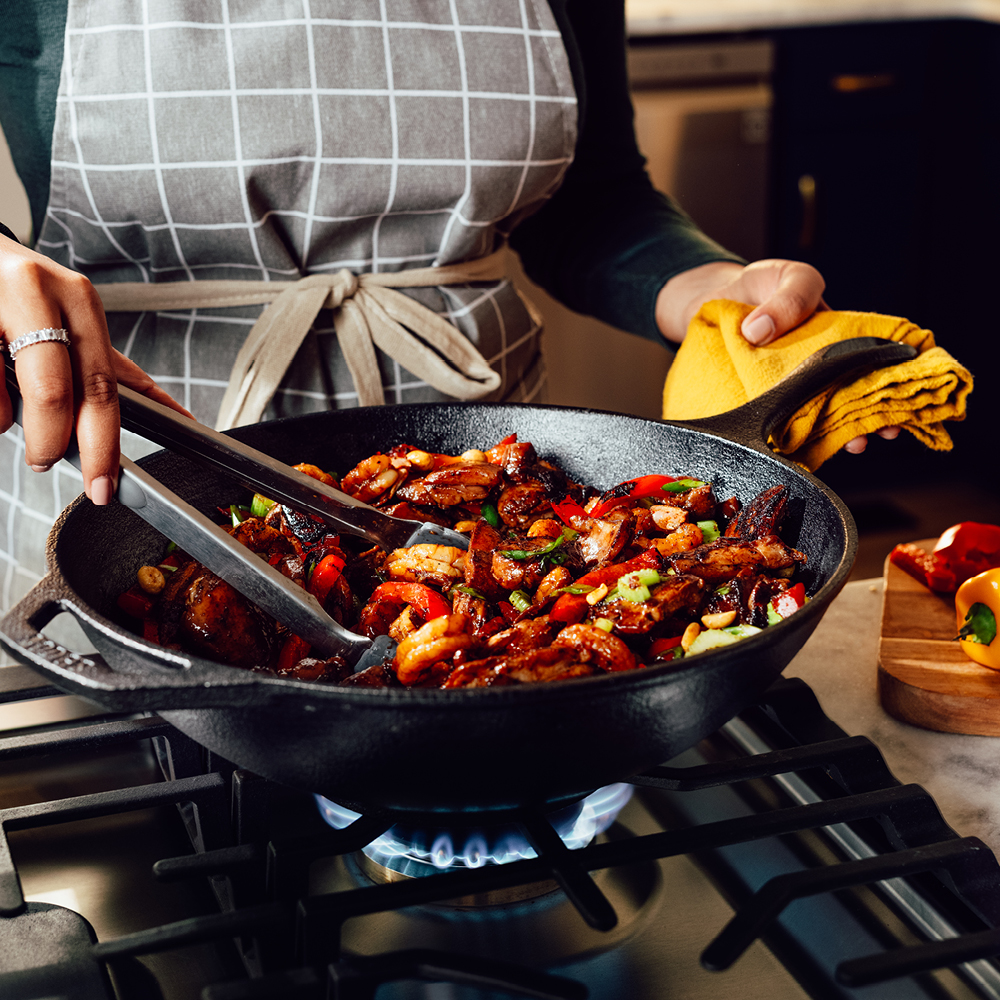 Lodge Chef Collection wokpanna i gjutjärn 32 cm