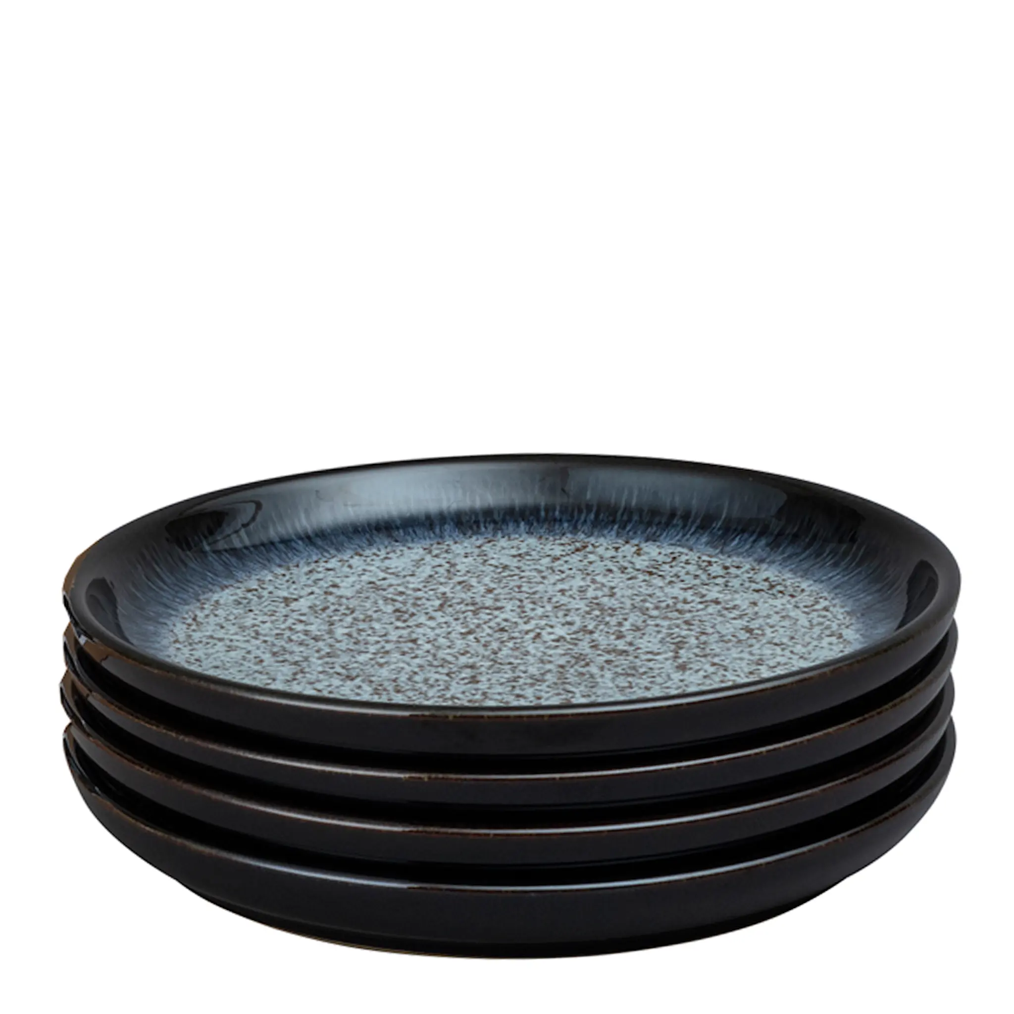 Denby Halo Tallrik Coupe 21 cm 4-pack Blå-svart