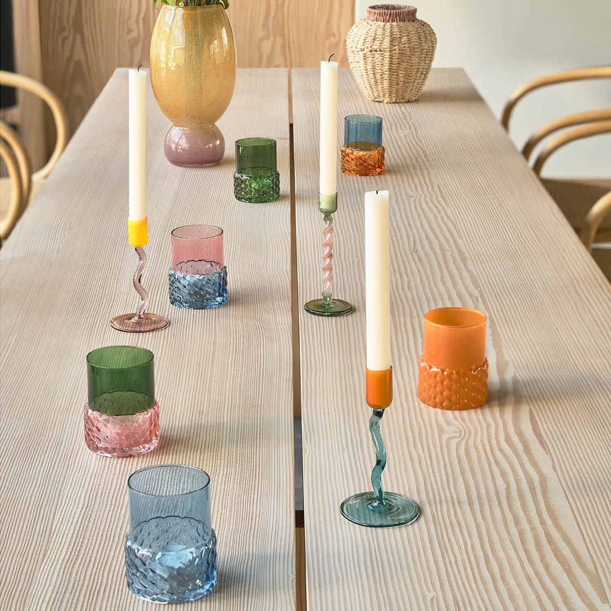 Villa Collection Styles ljuslykta 7,7x10 cm blå