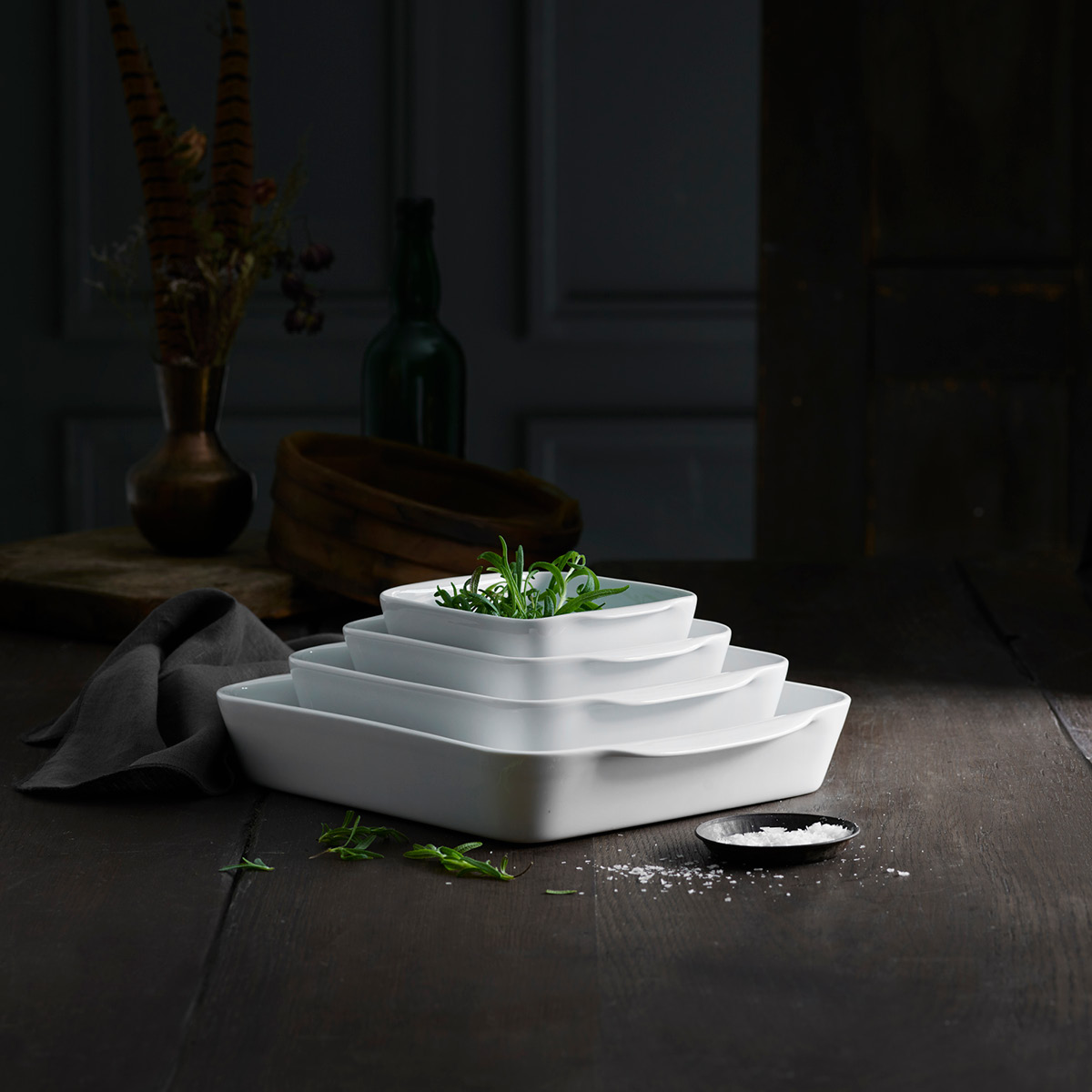 Pillivuyt Uunivuoka 14x14 cm Valkoinen