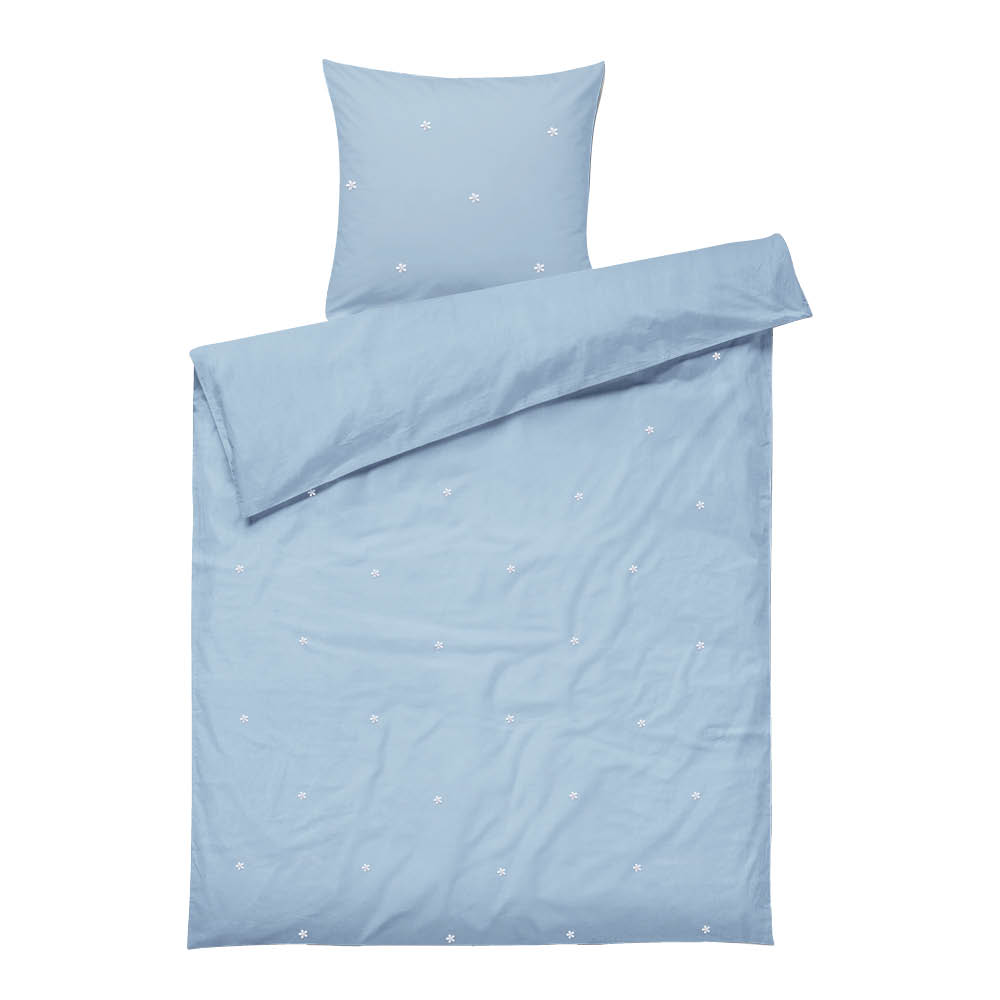 Juna Daisy påslakanset junior 100x140 cm ljusblå