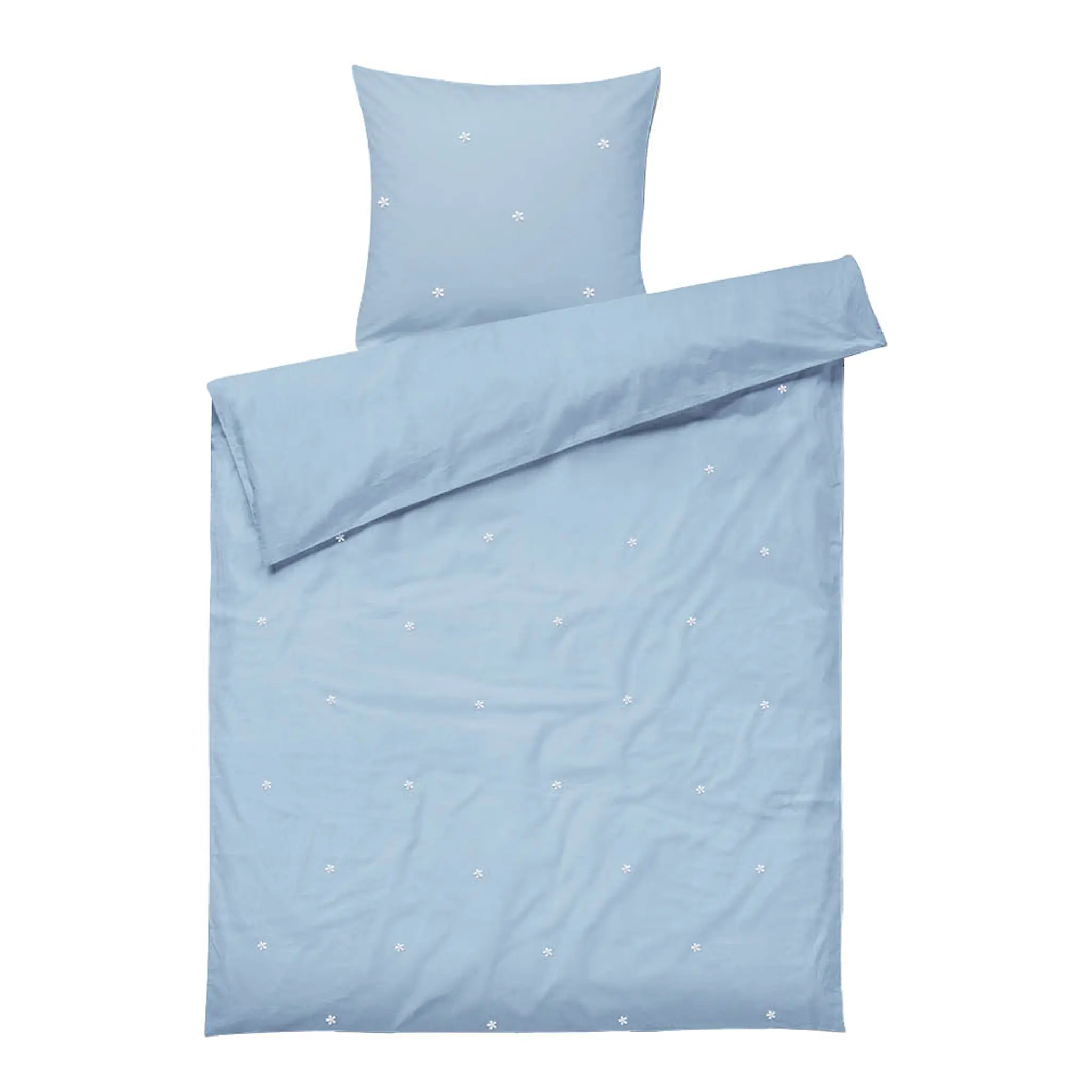 Juna Daisy påslakanset junior 100x140 cm ljusblå