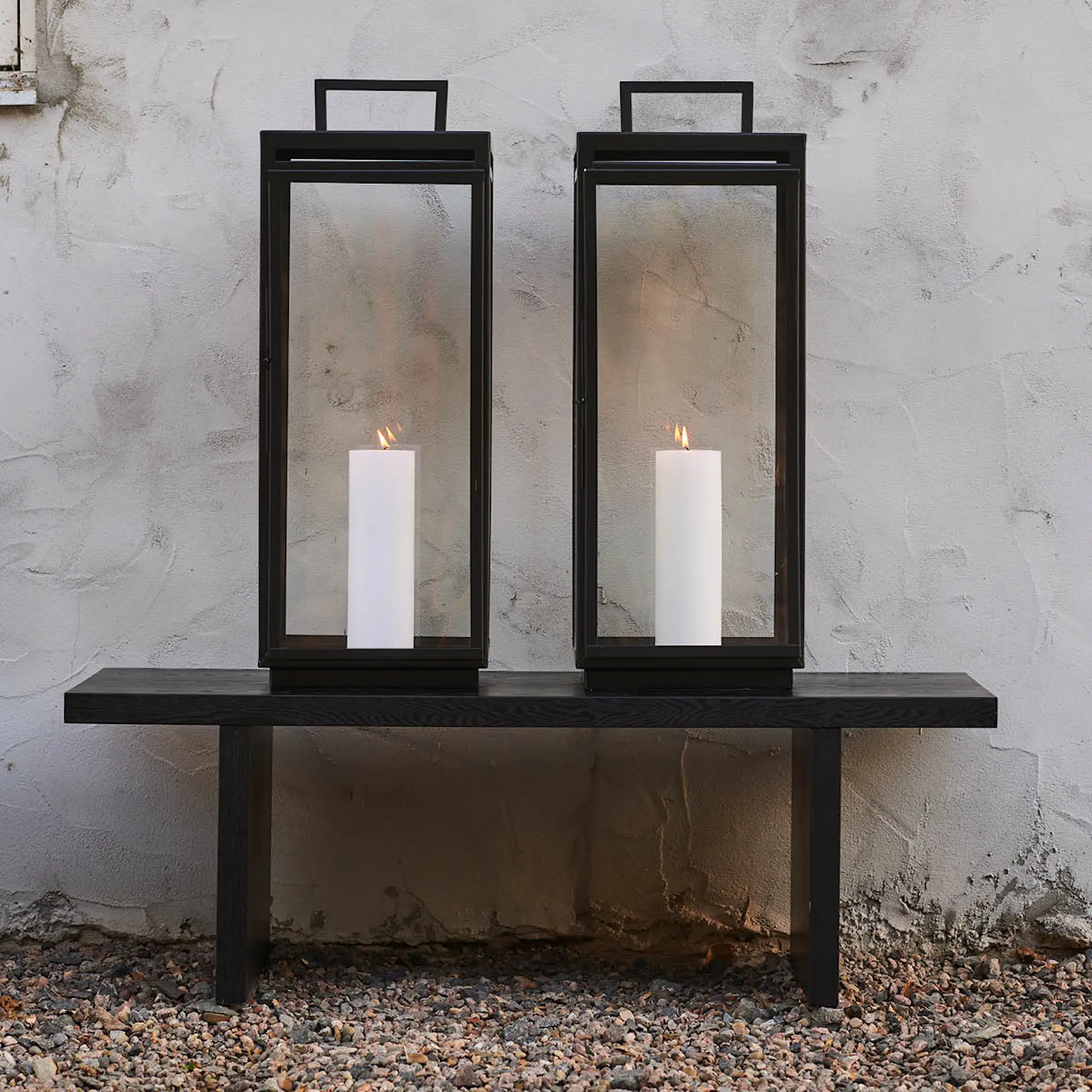 Holmen Carl lykta 80 cm svart/klar