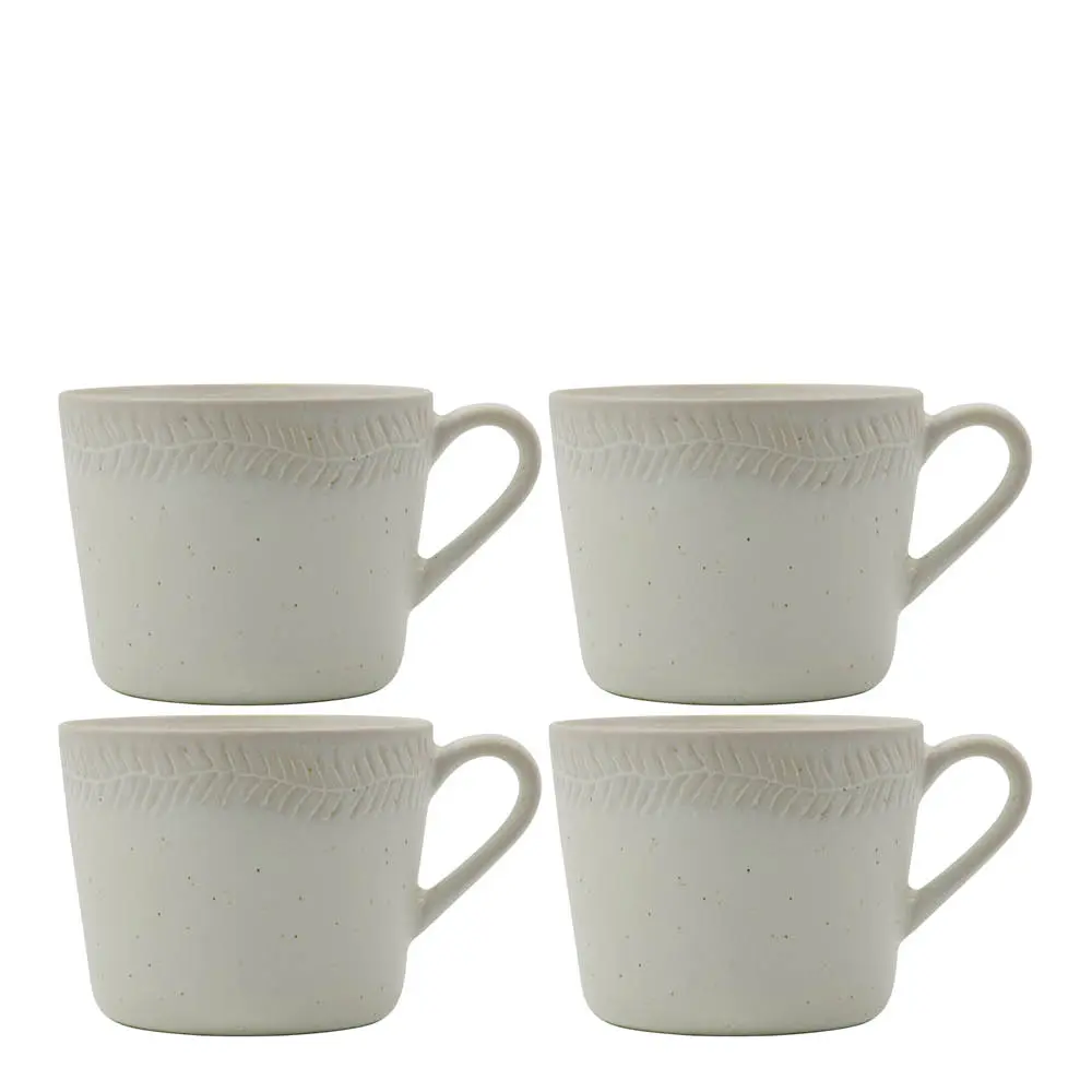 Serve kopp 4 stk off-white