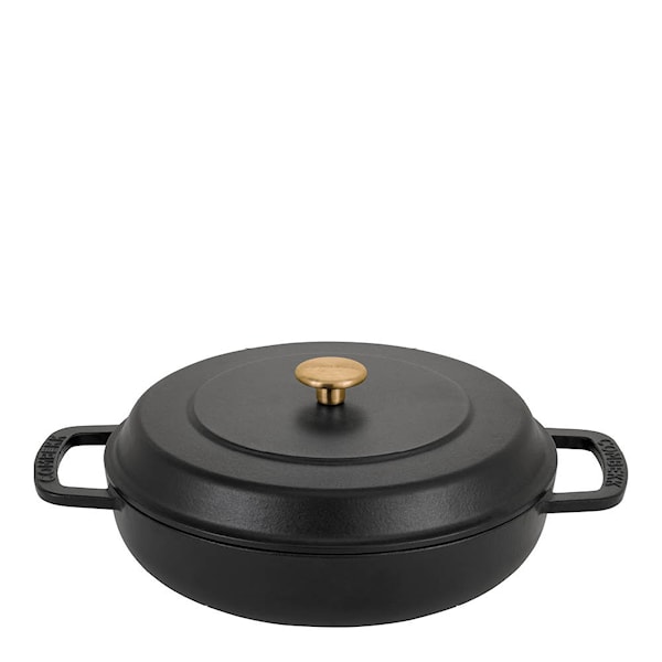 Braiser gjutjärnsgryta 28 cm 5 L svart