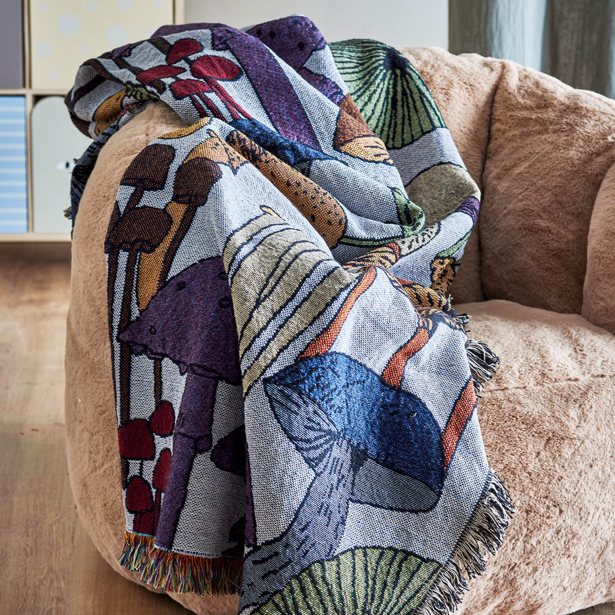 Bloomingville MINI Sonam pläd 160x130 cm flerfärgad
