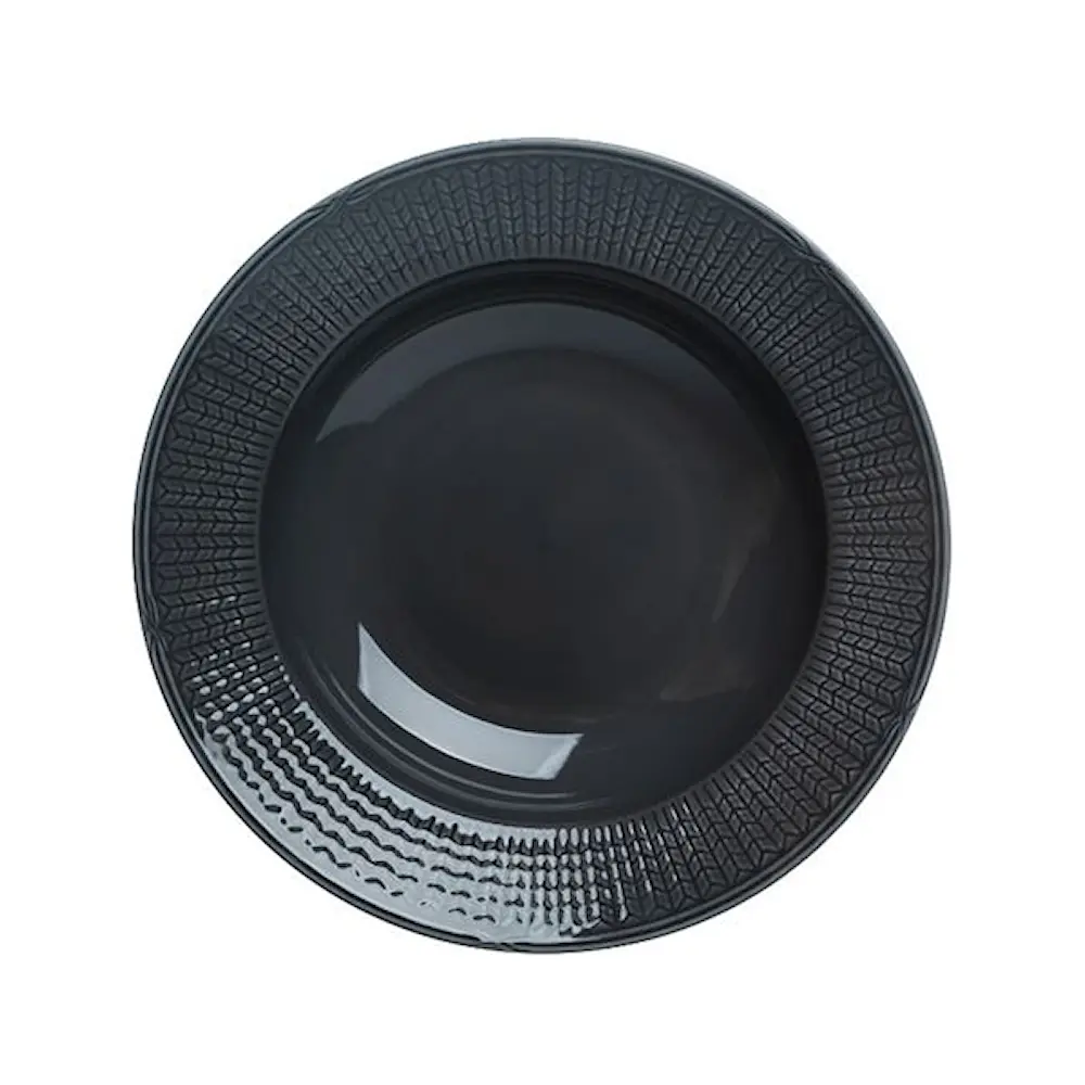 Swedish Grace Syvä lautanen 25 cm Kivenharmaa