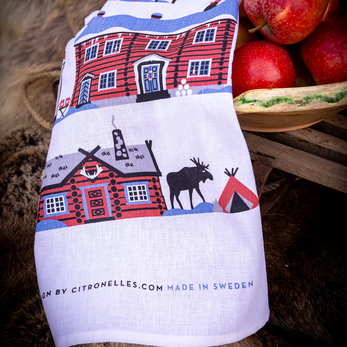 Citronelles Scandinavian Mountains kjøkkenhåndkle 50x70 cm winter mountains