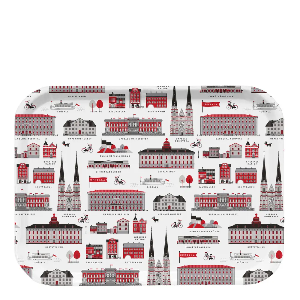 Uppsala Aamiaistarjotin 27x20 cm Punainen