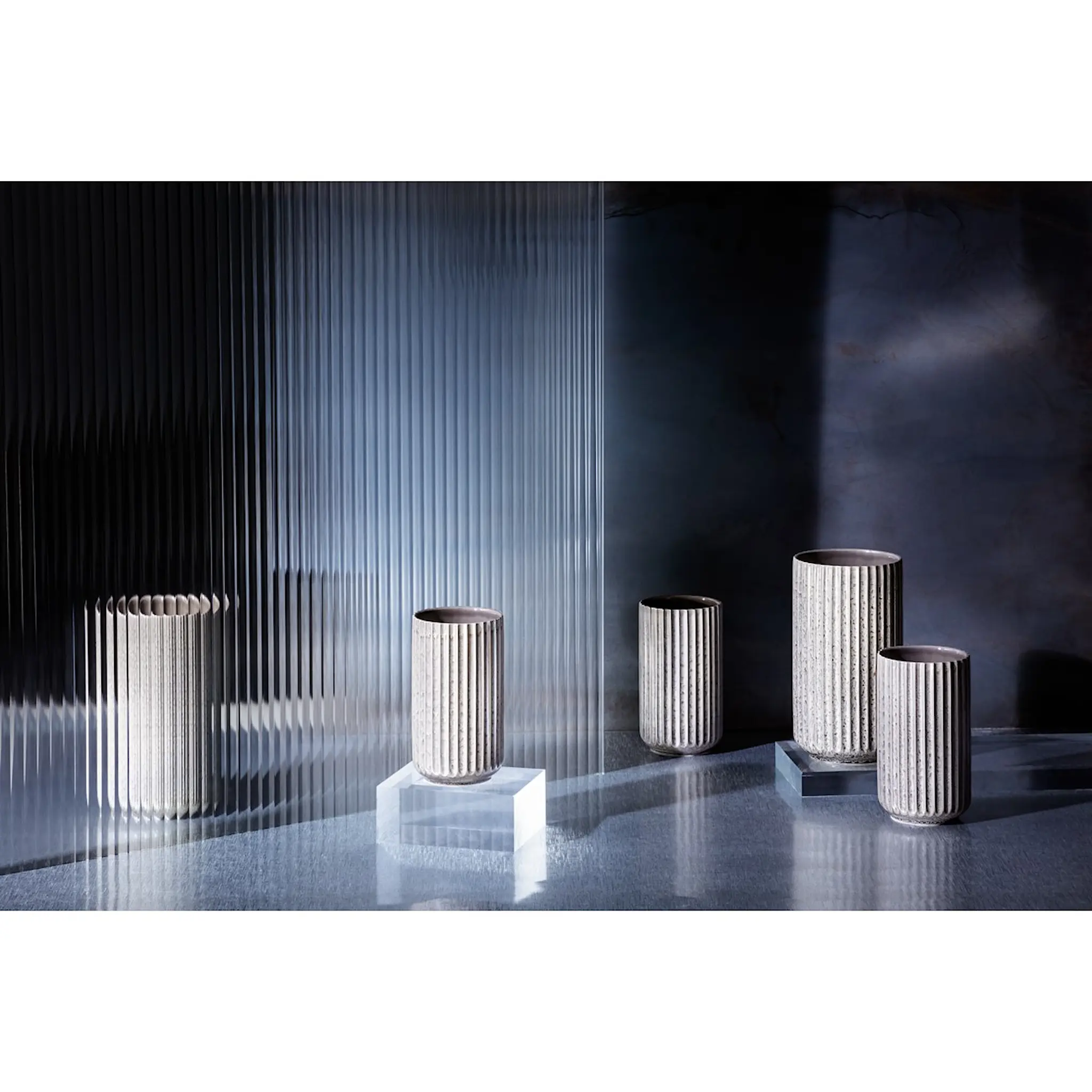 Lyngby Porcelæn Lyngby Radiance Vas 15 cm Grå