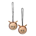 Bi träfigur 3 cm 2-pack gummiträ/sapele