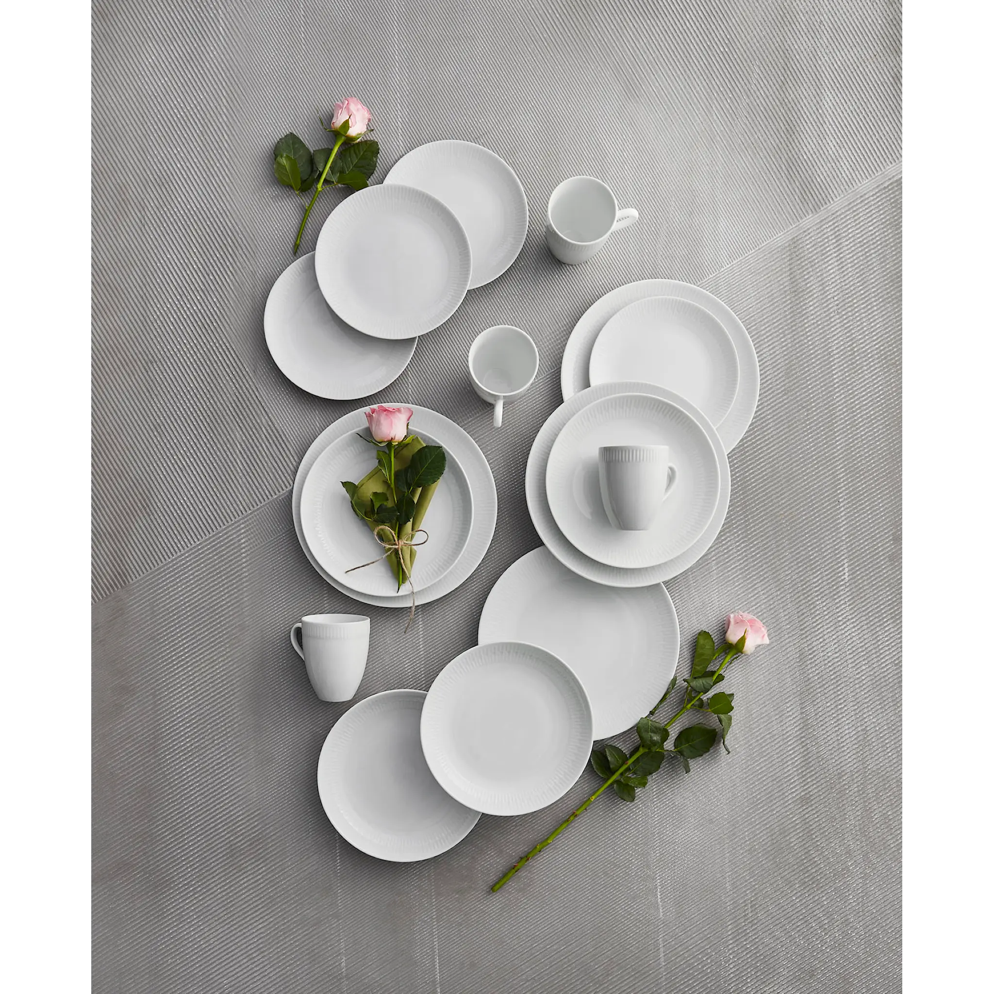 Aida Relief Tallrik 27 cm 4-pack Vit