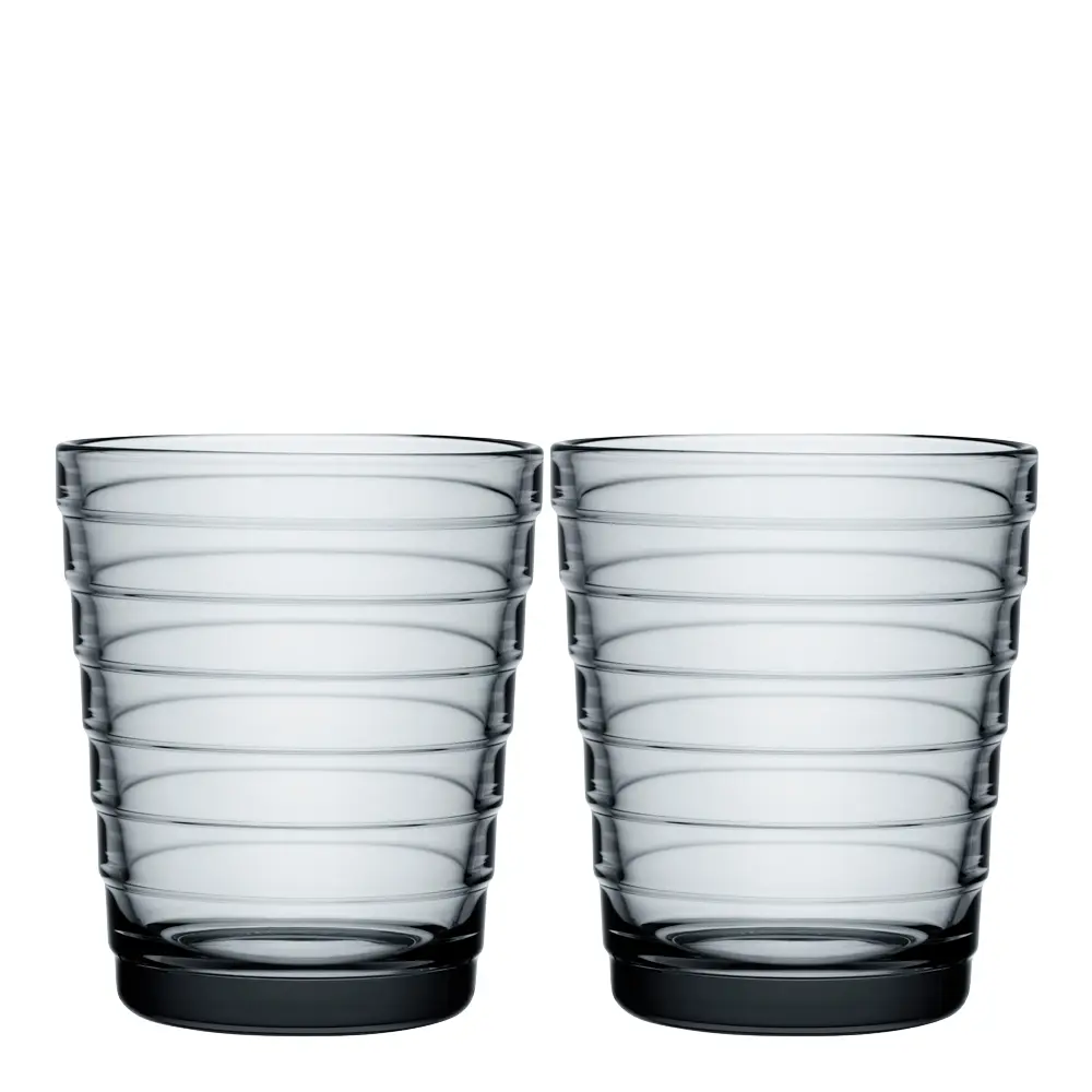 Aino Aalto glass 22 cl 2 stk grå