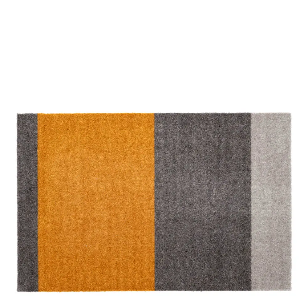 Stripes Horizontally Matto 90x60 cm Keltainen/Harmaa