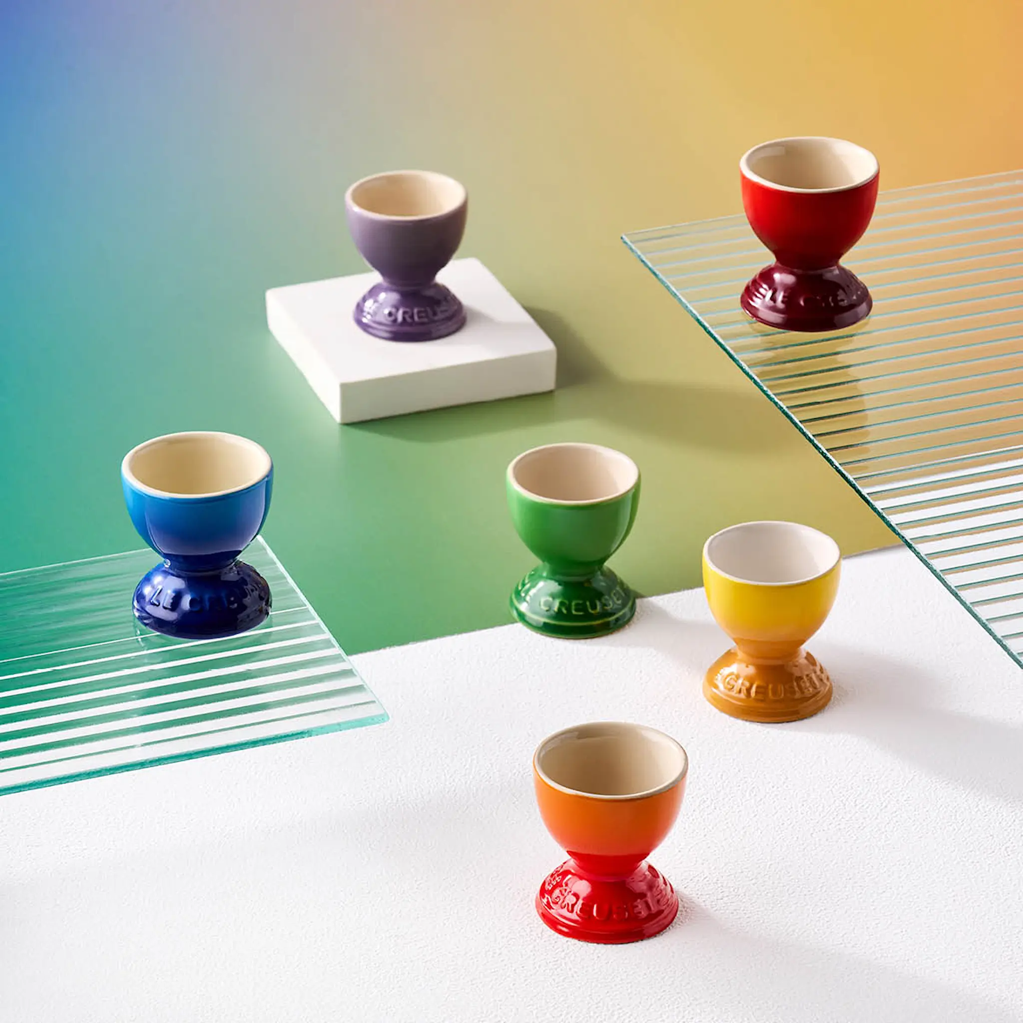 Le Creuset Rainbow munakuppi 4 cl 6 kpl