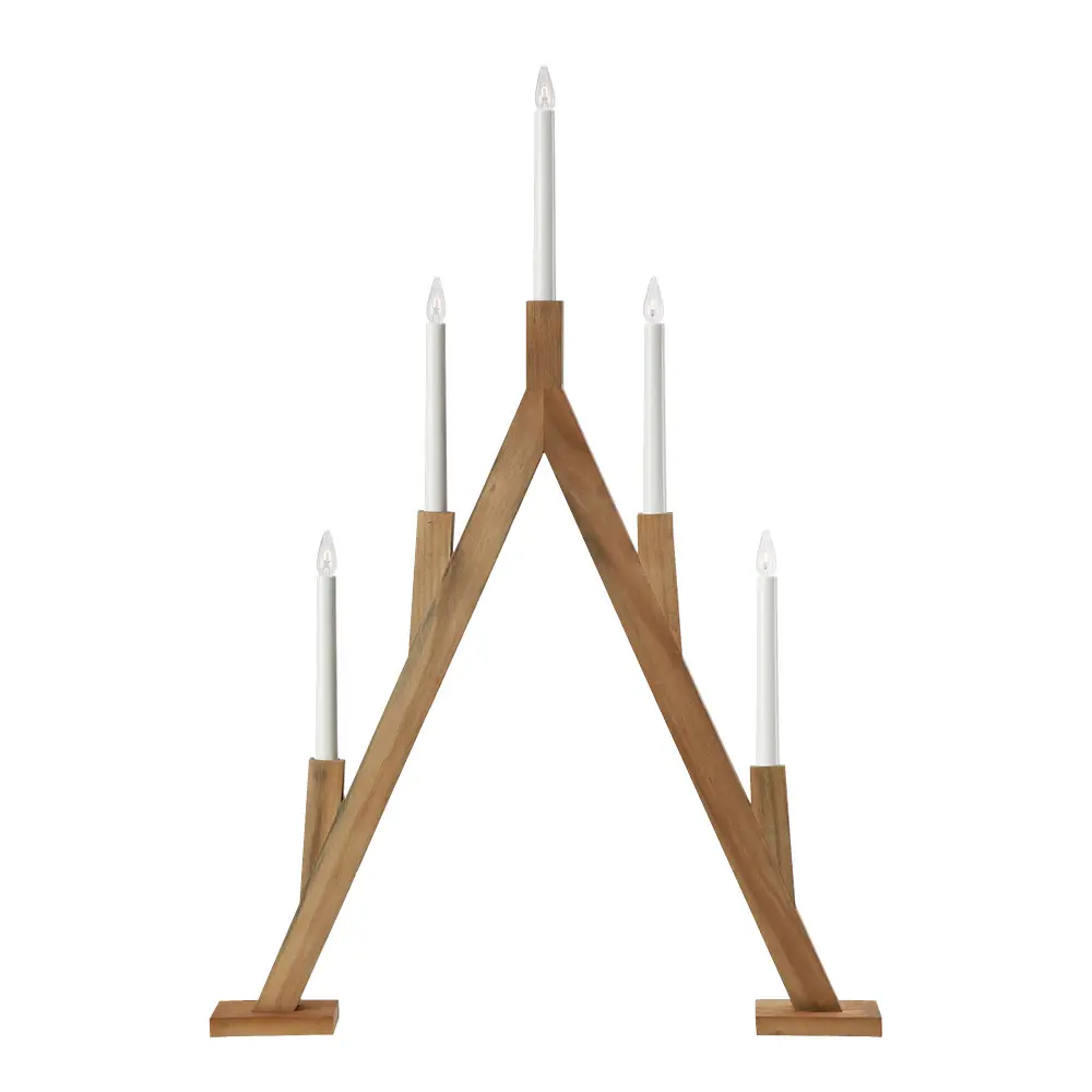 Bjurfors 5-armet adventsstake 76,5 cm beiset brun