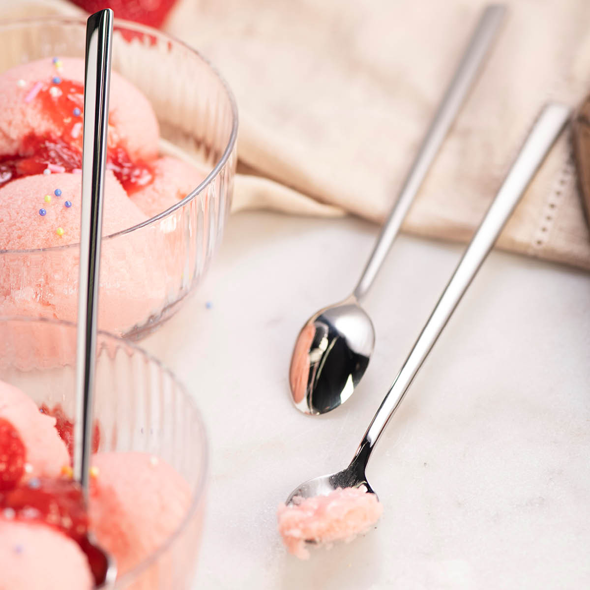 Modern House Spring dessertskje 19 cm 6 stk blankt stål