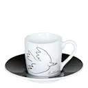 Picasso espressokopp med fat 8,5 cl 2 par La Colombe De La Paix
