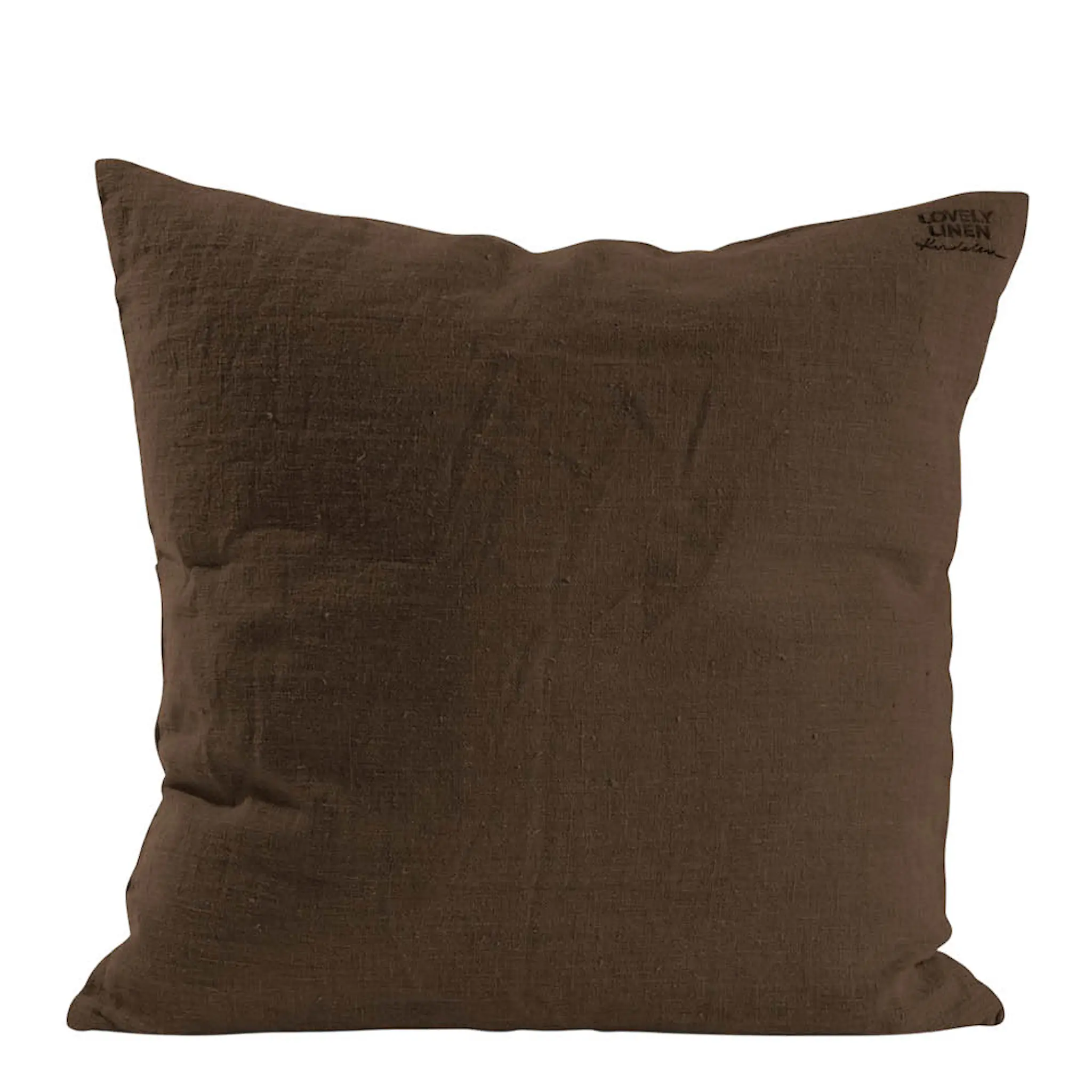 Lovley Linen Lovely putetrekk lin 50x50 cm Chocolate