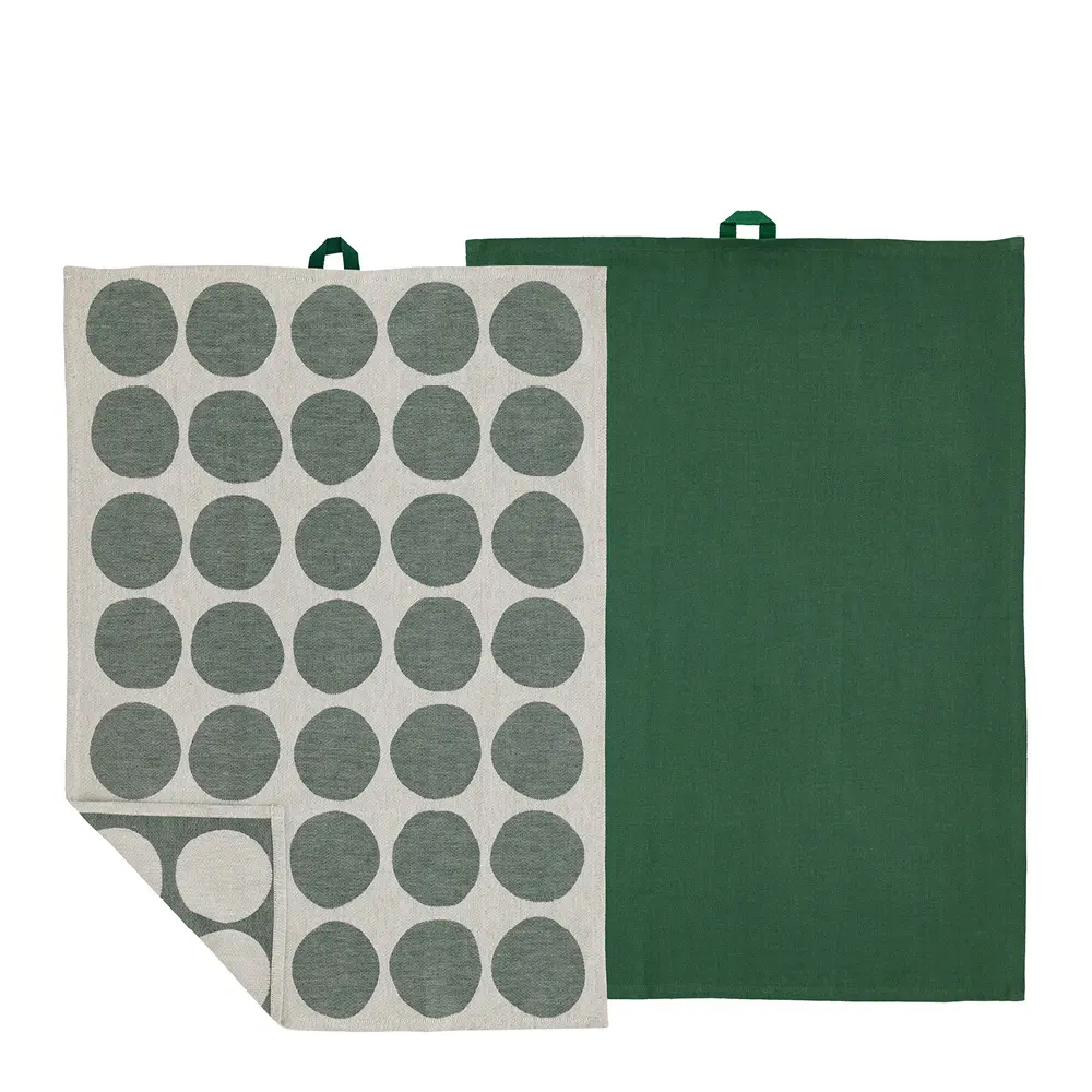 Bubbles Keittiöpyyhe 50x70 cm 2 kpl Pine Green