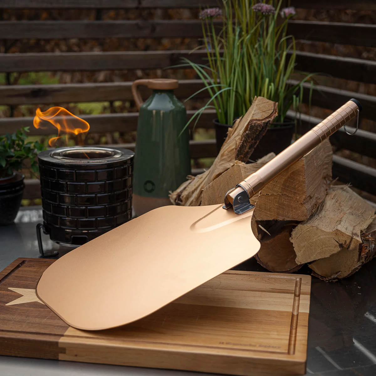 Kamado SUMO Pizzaspade hopfällbar 66 cm guld