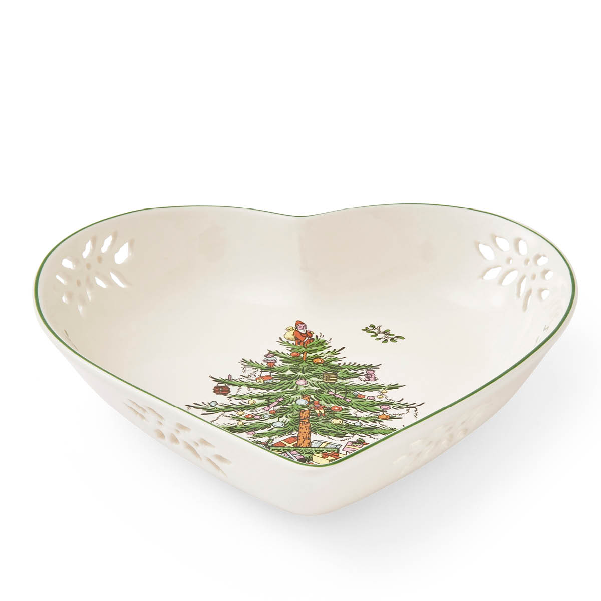 Spode Christmas Tree hjertefat 18 cm