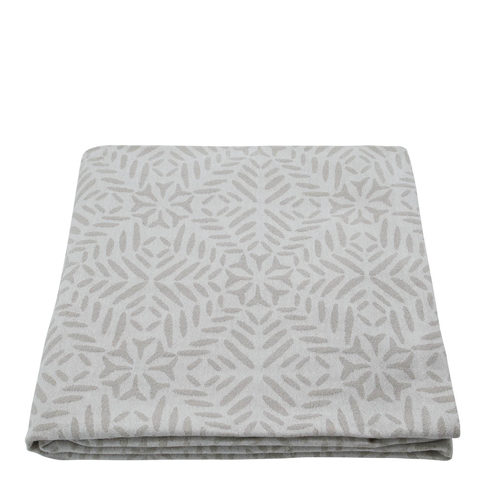 House Doctor Clip Pöytäliina 150x150 cm Valkoinen/Harmaa