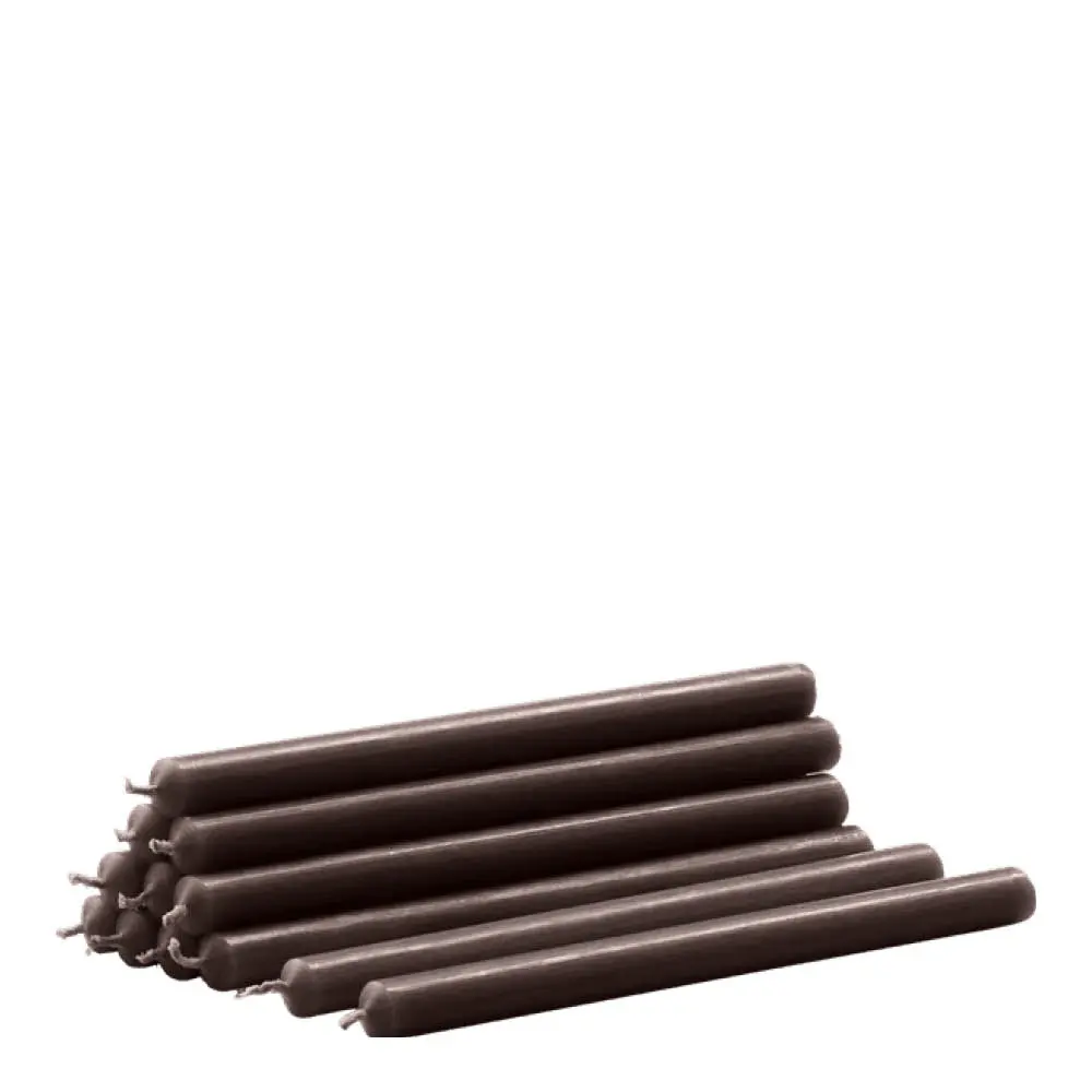 Steariinikynttilä 18 cm 12 kpl hasselpähkinä