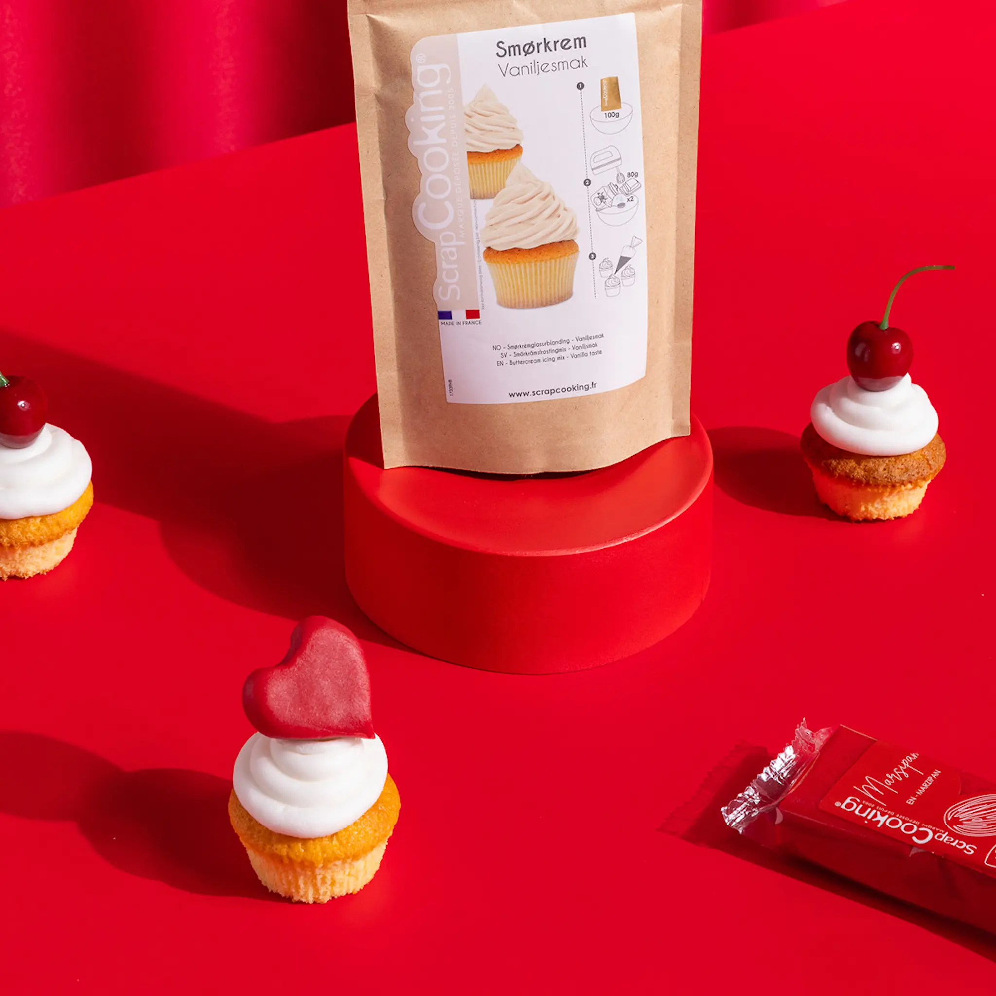 ScrapCooking Marsipan 200 g röd