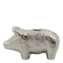 Pig ljusstake 8,5 cm antiksilver