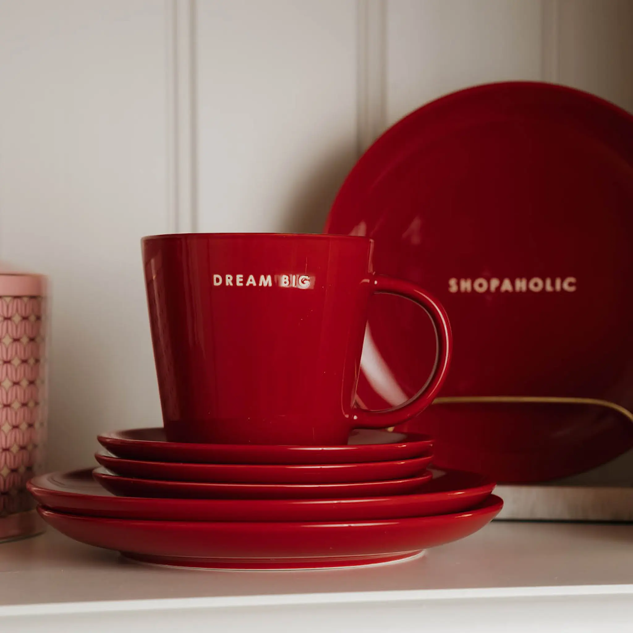 Vondels Table Talk Muki XL Dream Big 50 cl Punainen