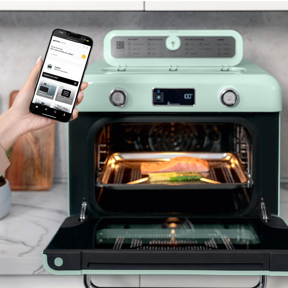 Smeg Smeg Erillinen yhdistelmäuuni COF01 Pastellinvihreä