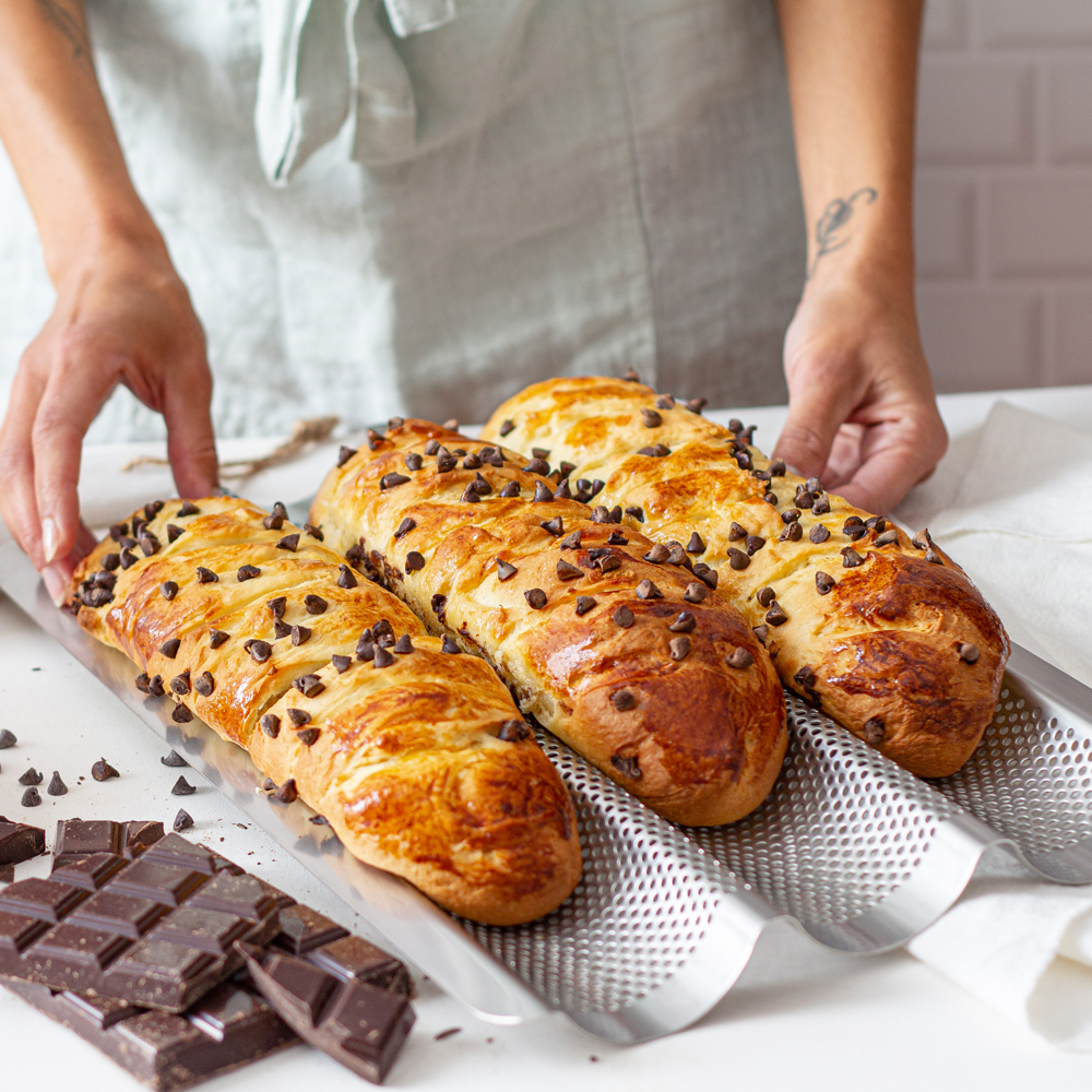 de Buyer Air System Bakplåt för 3 Baguetter 40x24,5 cm