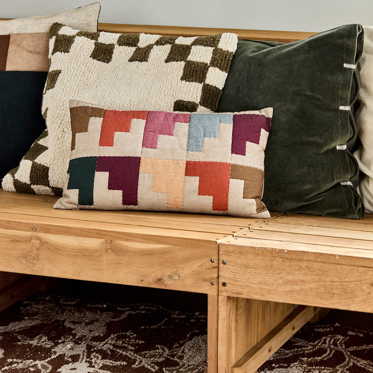 House Doctor Tyynynpäällinen Block 50x30 cm monivärinen