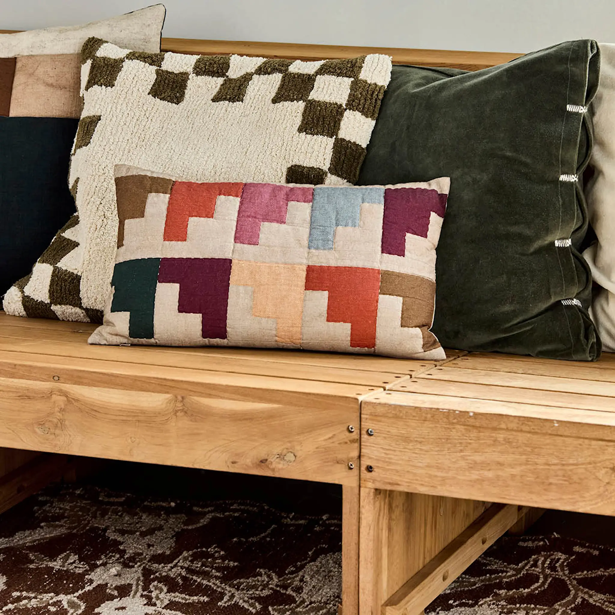 House Doctor Tyynynpäällinen Block 50x30 cm monivärinen