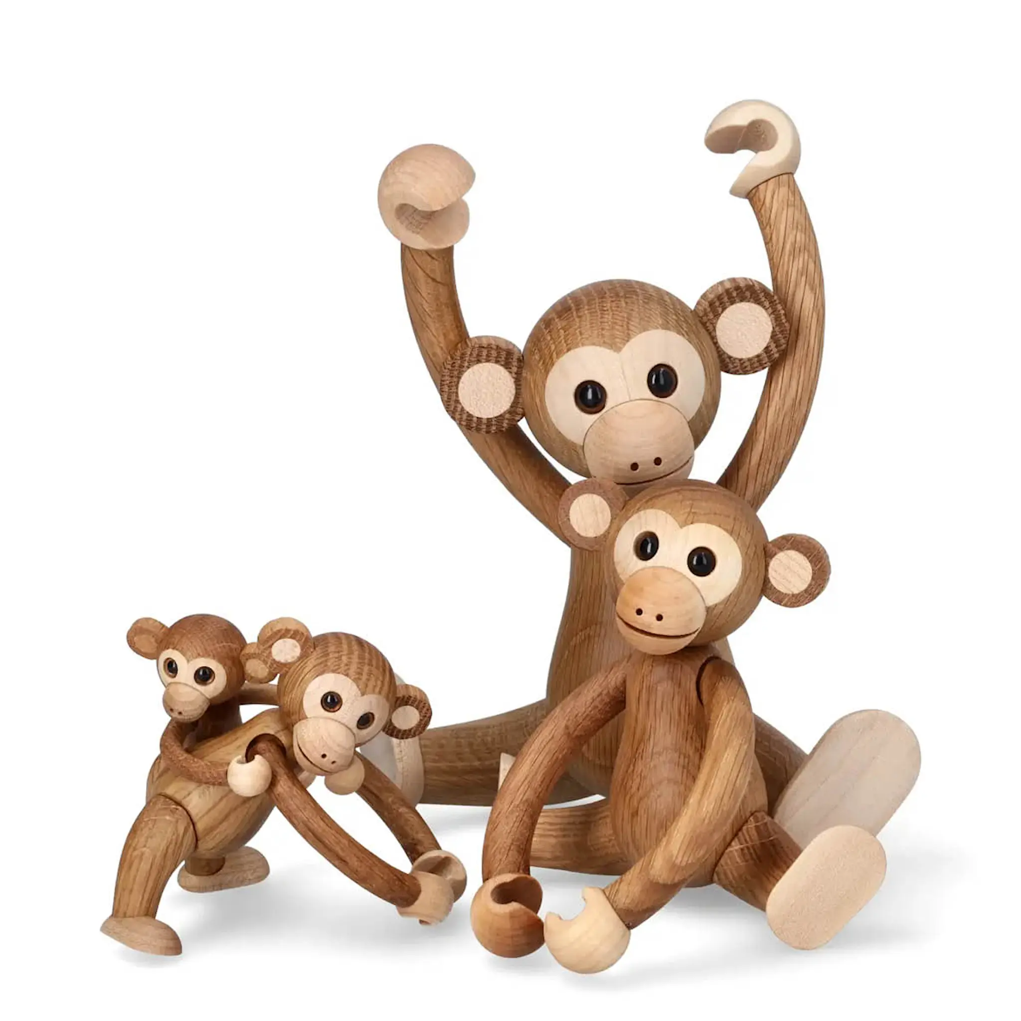 Spring Copenhagen Funky Monkey trefigur 21 cm eik